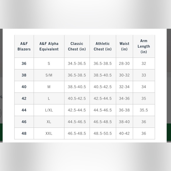 The A&F Collins Blazer Size 38 Regular, Color: Navy Texture - Picture 7 of 8